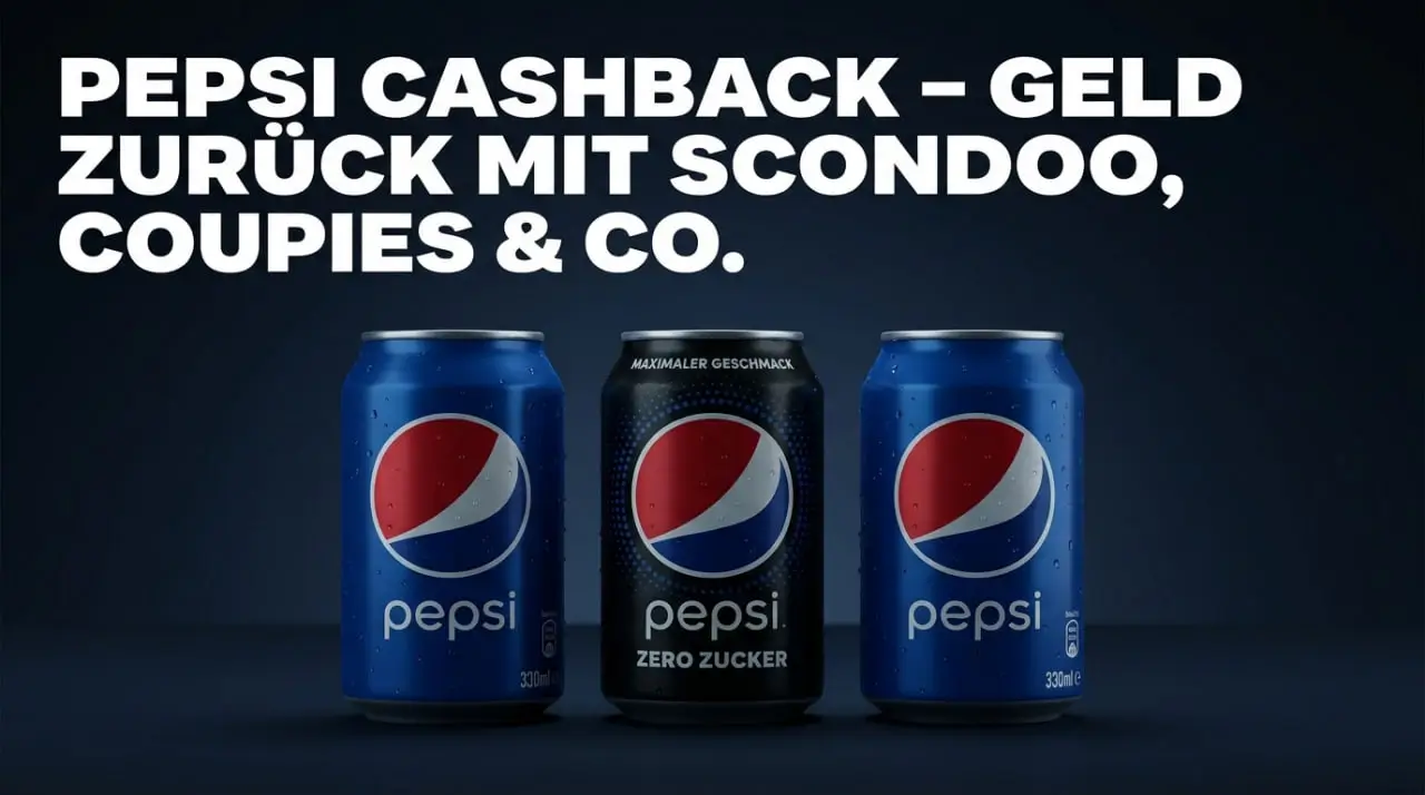 Pepsi Cashback 2026: Kassenbon hochladen und Geld zurück über Scondoo, Coupies und Marktguru